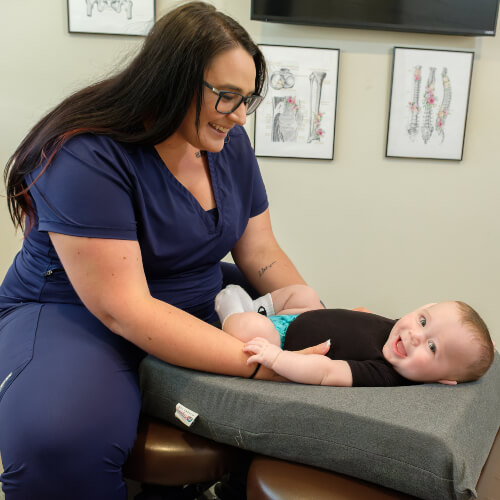 Hershey chiropractor adjusting a pediatric patient