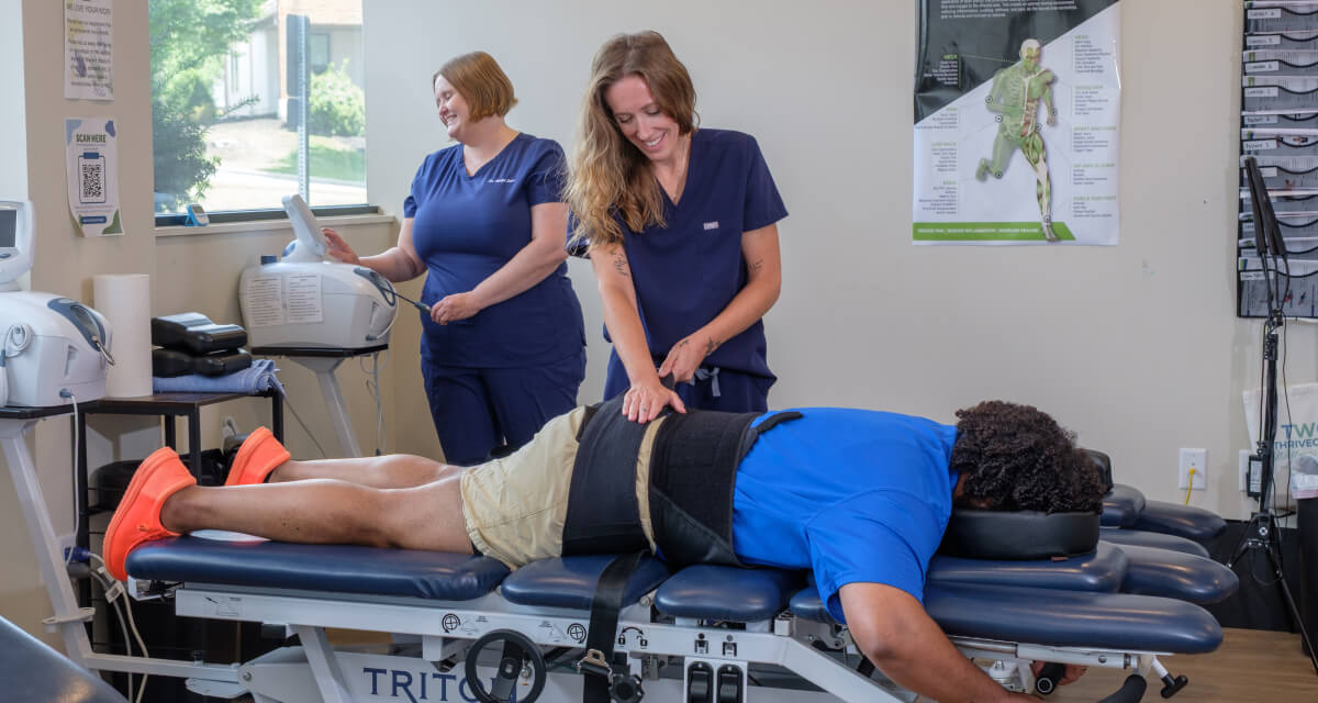 Hershey patient receiving care at Hershey Family Chiropractic
