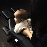 Chiropractor treating a pediatric patient