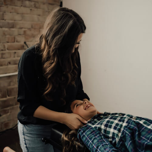 Pediatric patient treated with Chiropractic Care