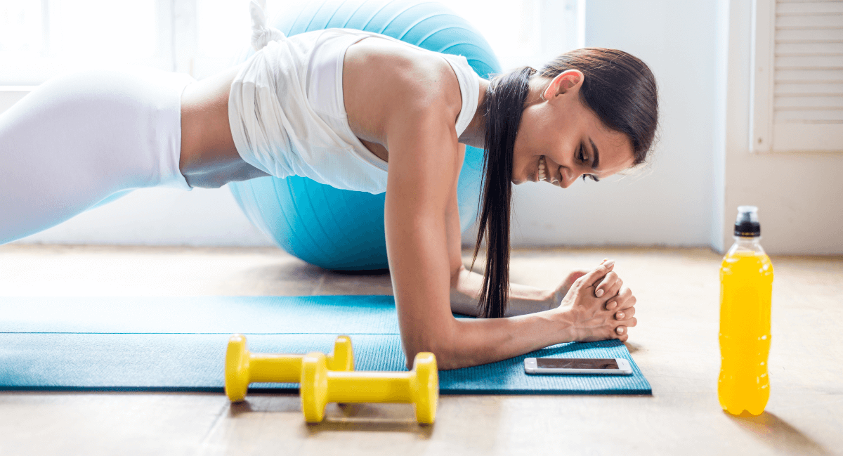 Woman busy exercising