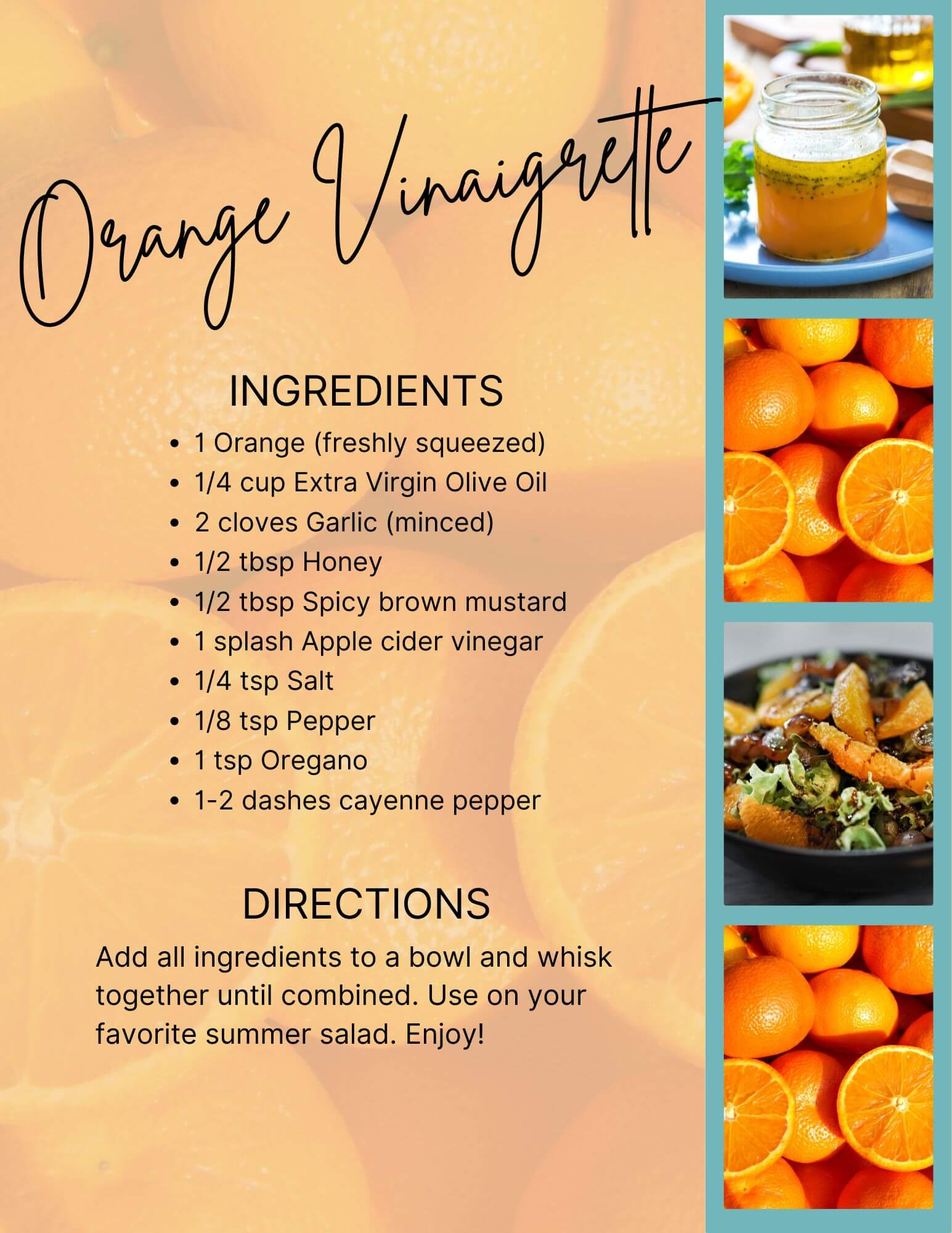 Zest Up Your Summer Salads with This Fresh Orange Vinaigrette!