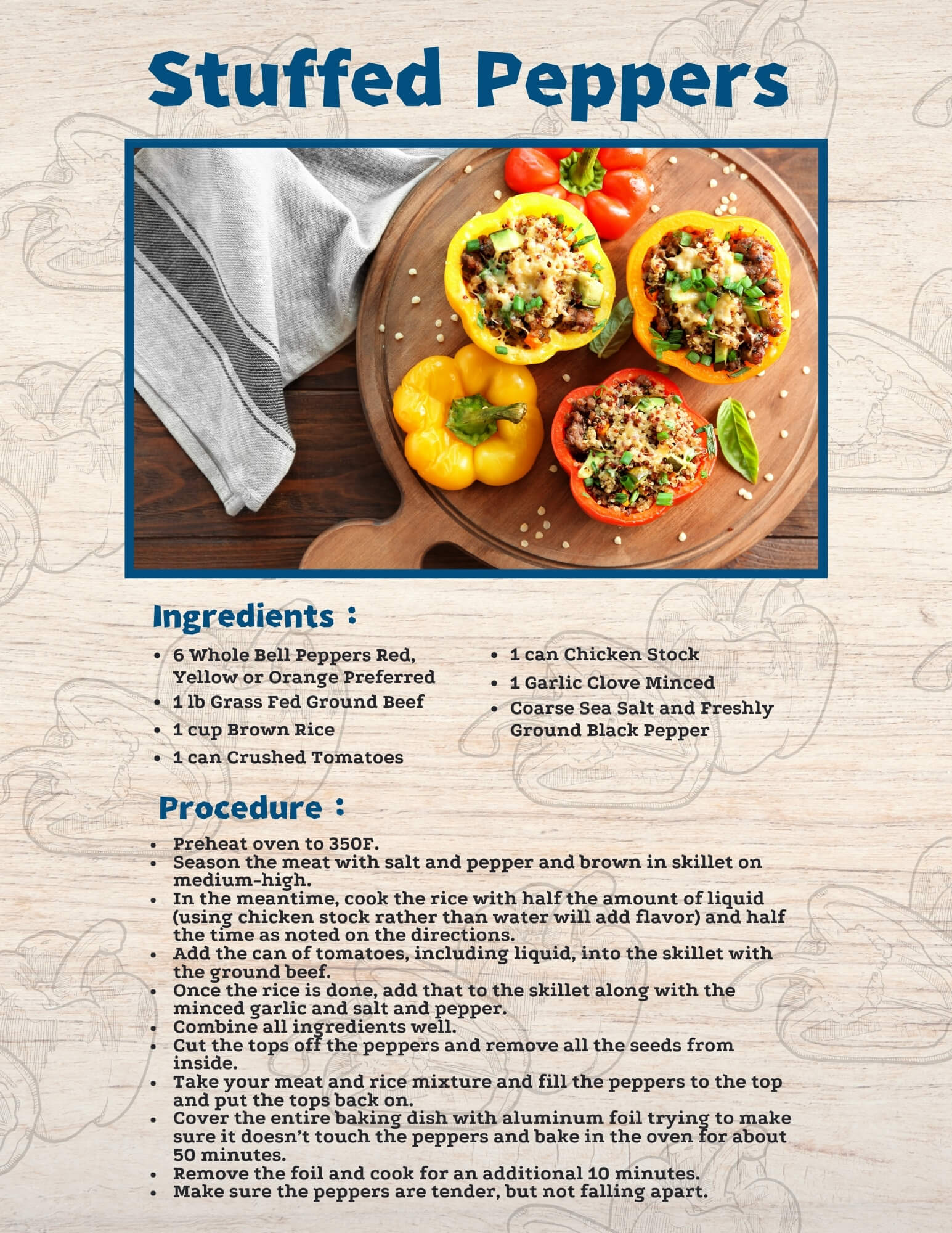 Wholesome & Delicious: Try Our Easy Stuffed Peppers March Recipe!