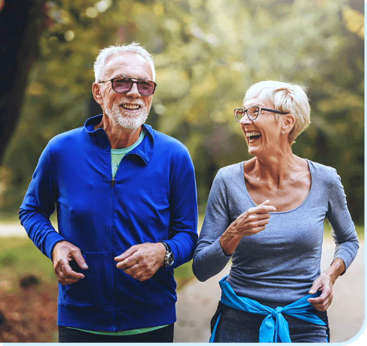 old couple jogging