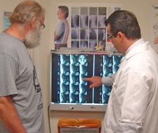 Dr. Abrankian explains the results from a MRI. On your report visit we explain what we found and how we may be able to help you.
