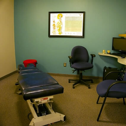 Polo Park Chiropractic Centre exam room