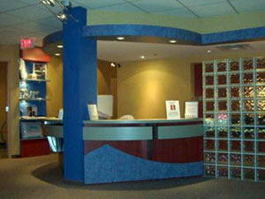 Our reception area is warm and inviting!