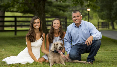 Dr. Brandon Wood with his family