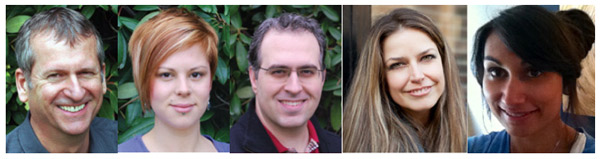 L to R: Dr. Roger Bendle; Kaya Ruddock, RMT; Dr. N. Nounopoulos; Delphine Baumer, Registered Acupuncturist; and Danielle Evanoff, RMT.