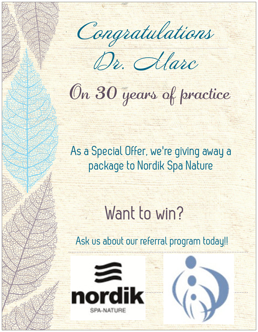 Congratulations to Dr. Marc on 30 years in practice!