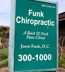 Funk Chiropractic exterior signage