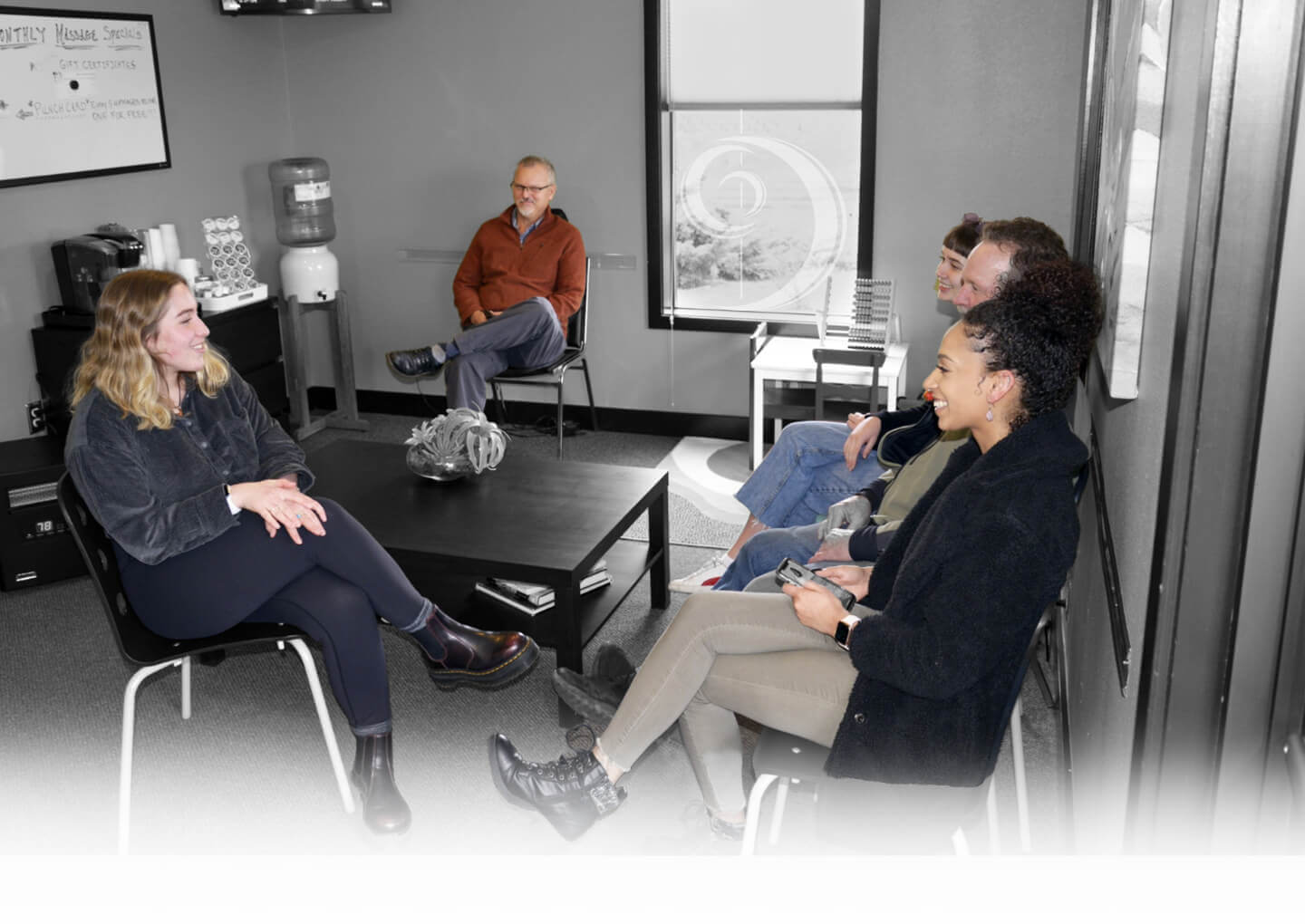 Bend patients sitting in Bend Whole Health Chiropractic waiting room