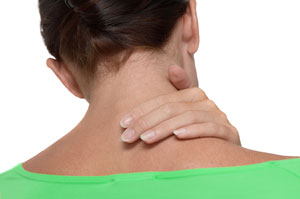 woman with neck pain