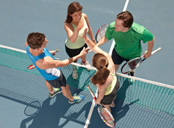 people playing tennis