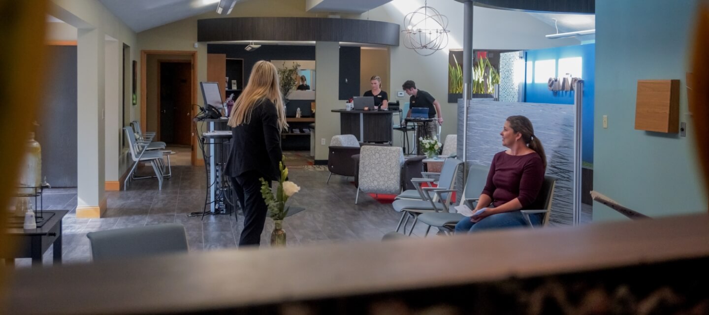 Envive waiting room and front desk area