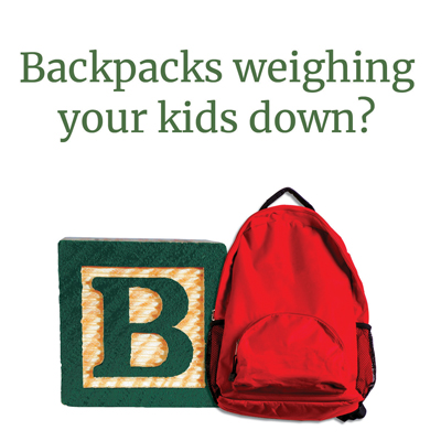 Backpacks weighing your kids down?