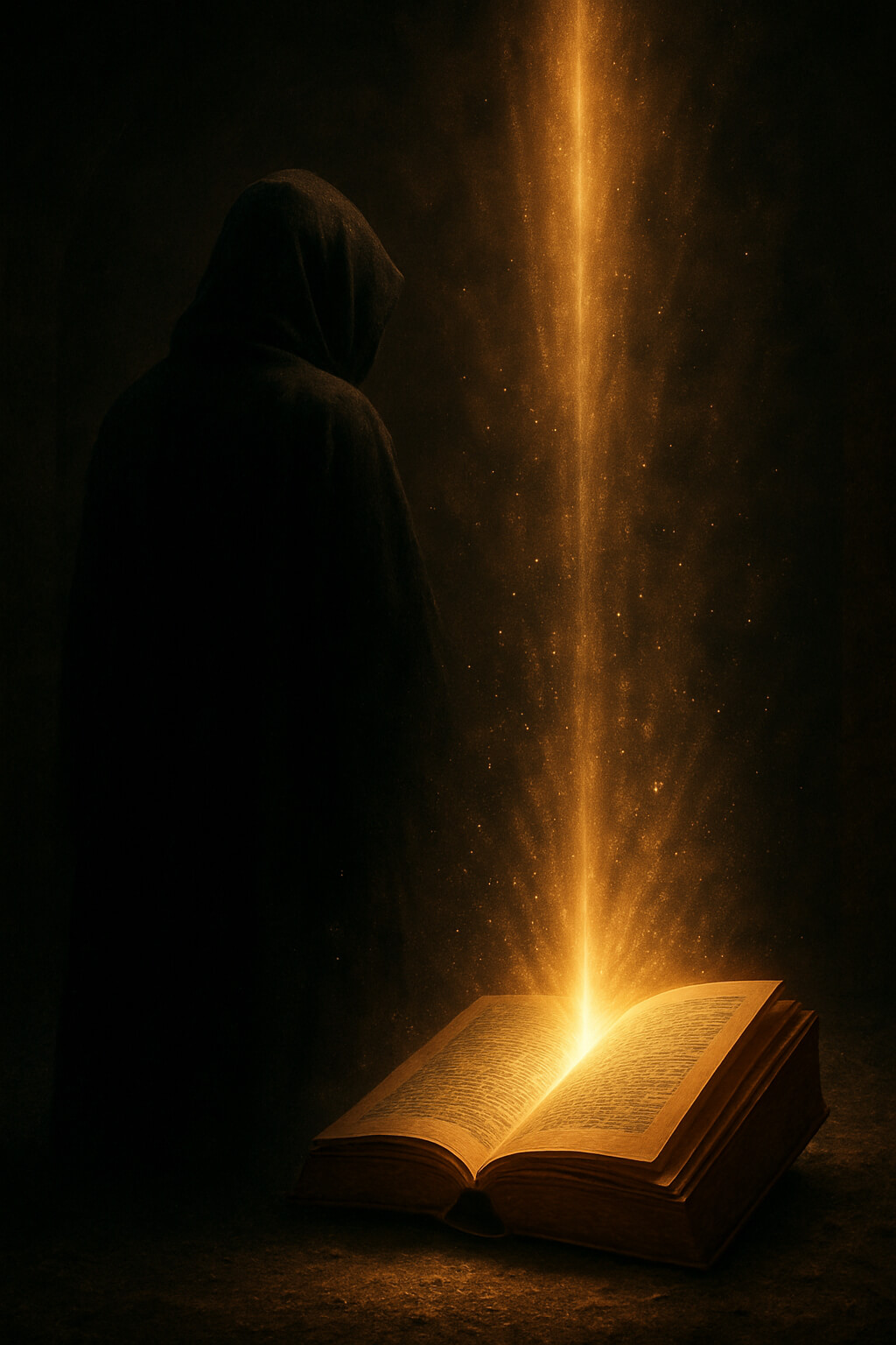 light hitting an open book