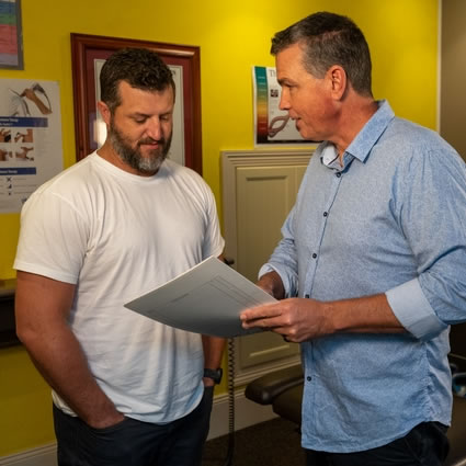 Doctor talking to patient