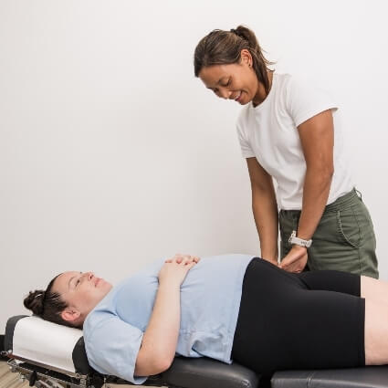 pregnant patient during adjustment