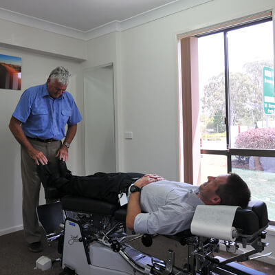 Dr Pickford examining patient