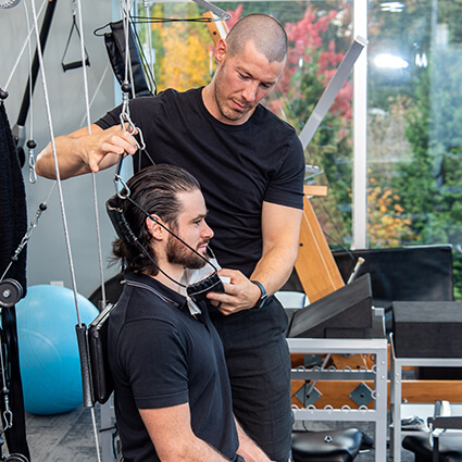 Patient doing therapy