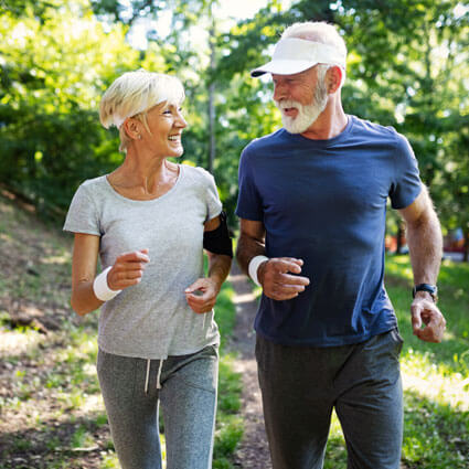 older couple jogging