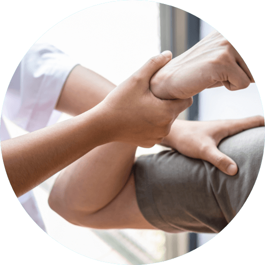 holding patient's arm