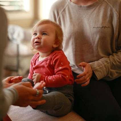 holding baby during adjustment
