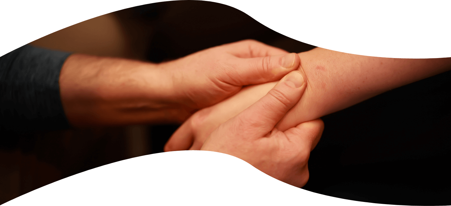 pressing on hand