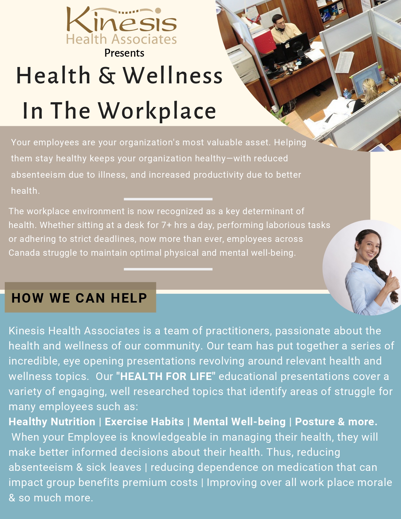 Health & Wellness in the workplace flyer, Page 1