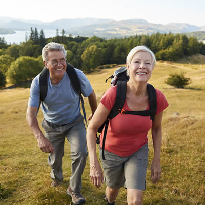 old couple hiking