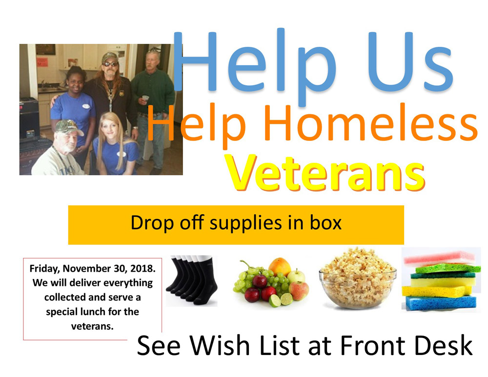 Help us Help Homeless Veterans Flyer