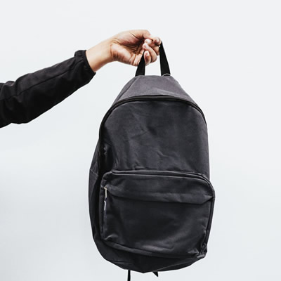 black backpack