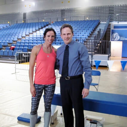 Dr Shultz with female athlete