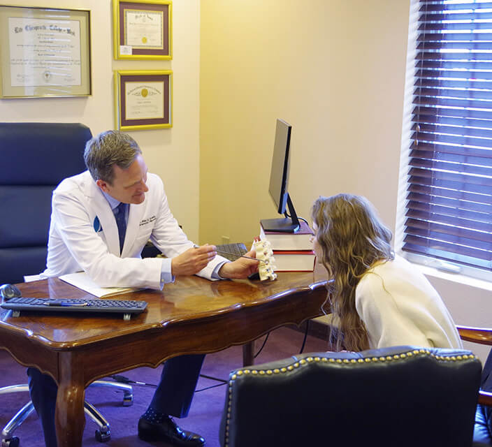 Patient consulting with Dr. Alan