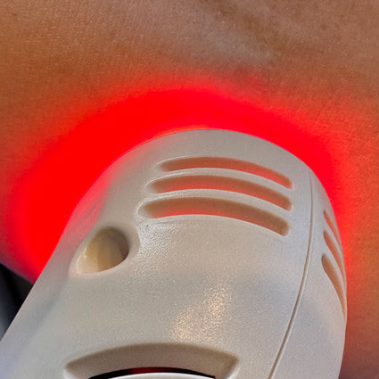 laser therapy on patient