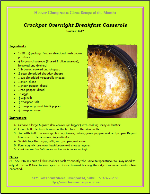 Crockpot Overnight Breakfast Casserole