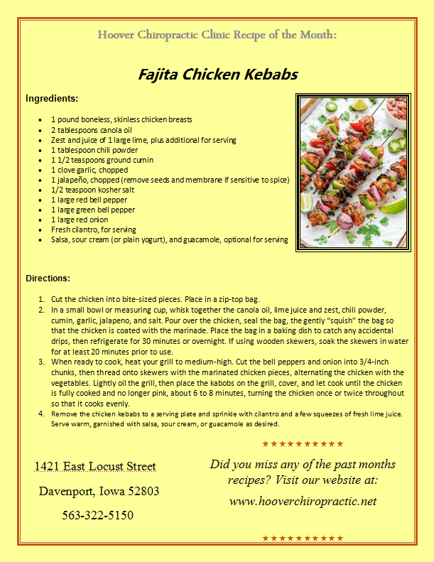 Fajita Chicken Kabobs