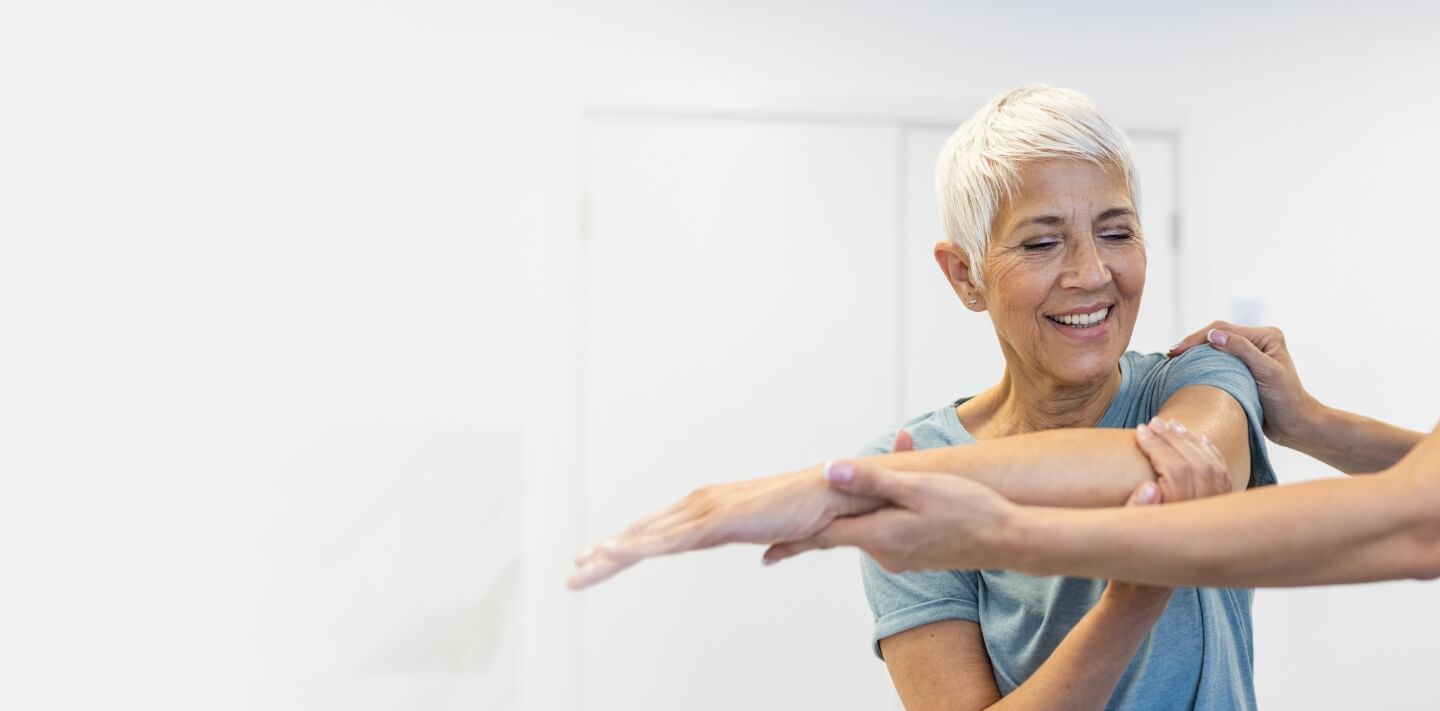 patient doing some stretching