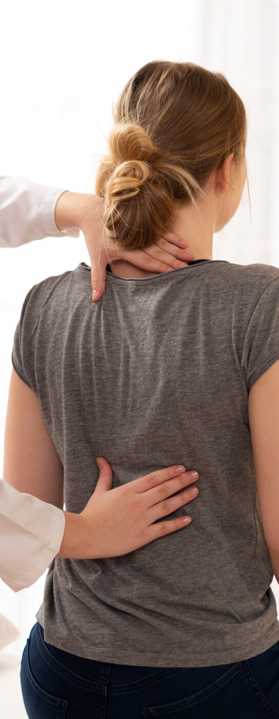 patient having back massage