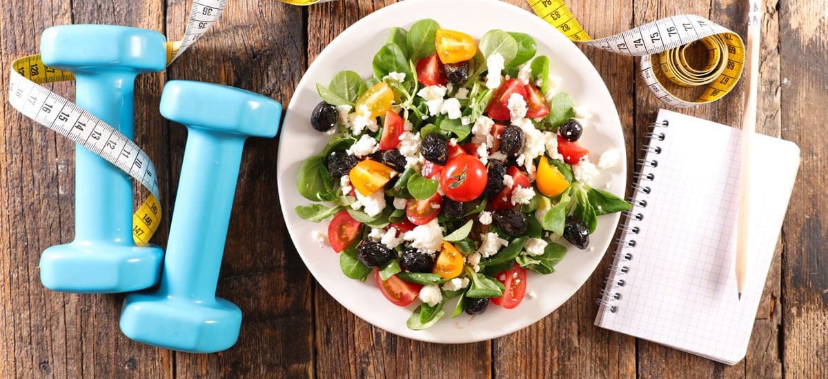 food with weight and diary