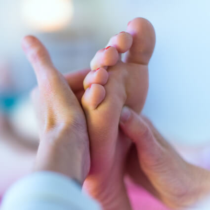 Female foot reflexology