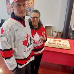 Dr. K and husband, Alain at 60th National Flag Day Celebration in Brooklin