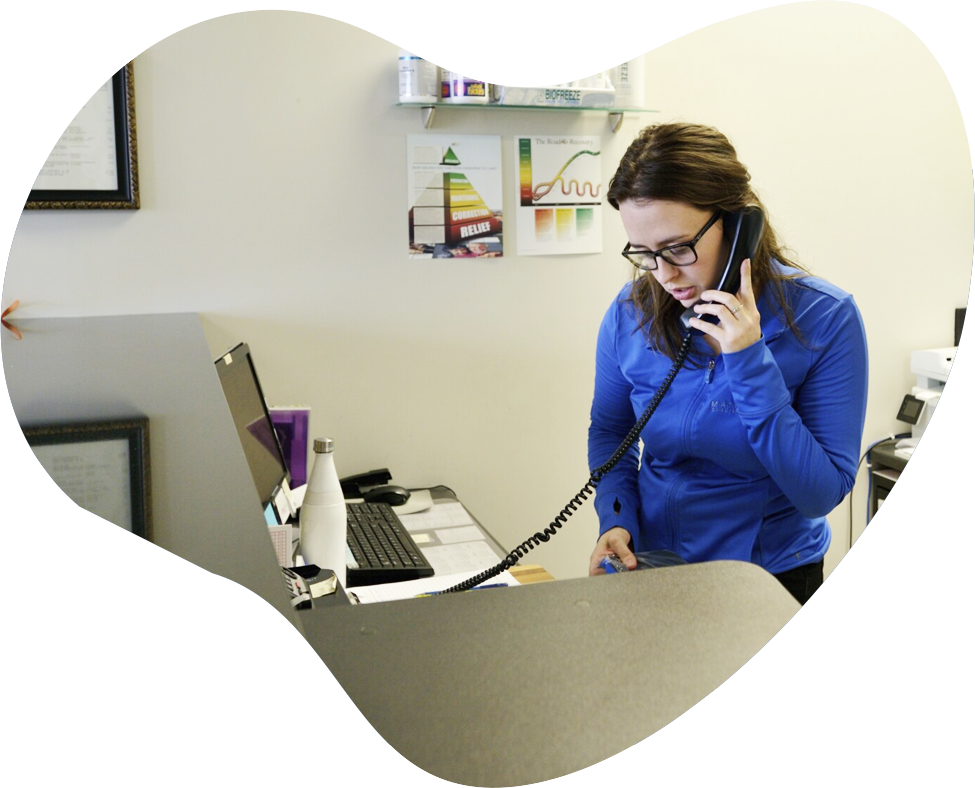 Matheson Chiropractic & Wellness Centre staff on phone