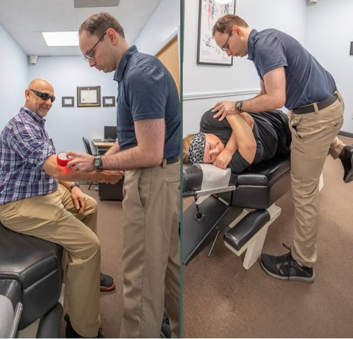 Muller Chiropractic patients during treatment in our office