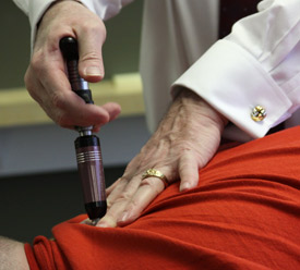 Activator Instrument: the hand-held instrument delivers a precise, repeatable force at just the right angle.