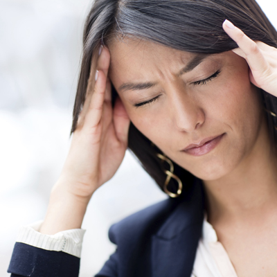 Stressed business woman