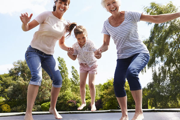 Women on Trampoline