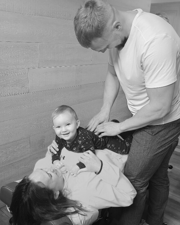 doctor adjusting baby
