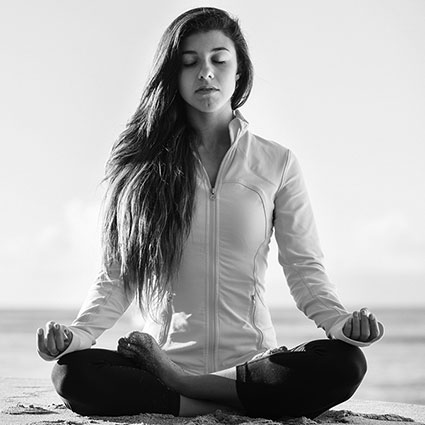 Woman in yoga pose